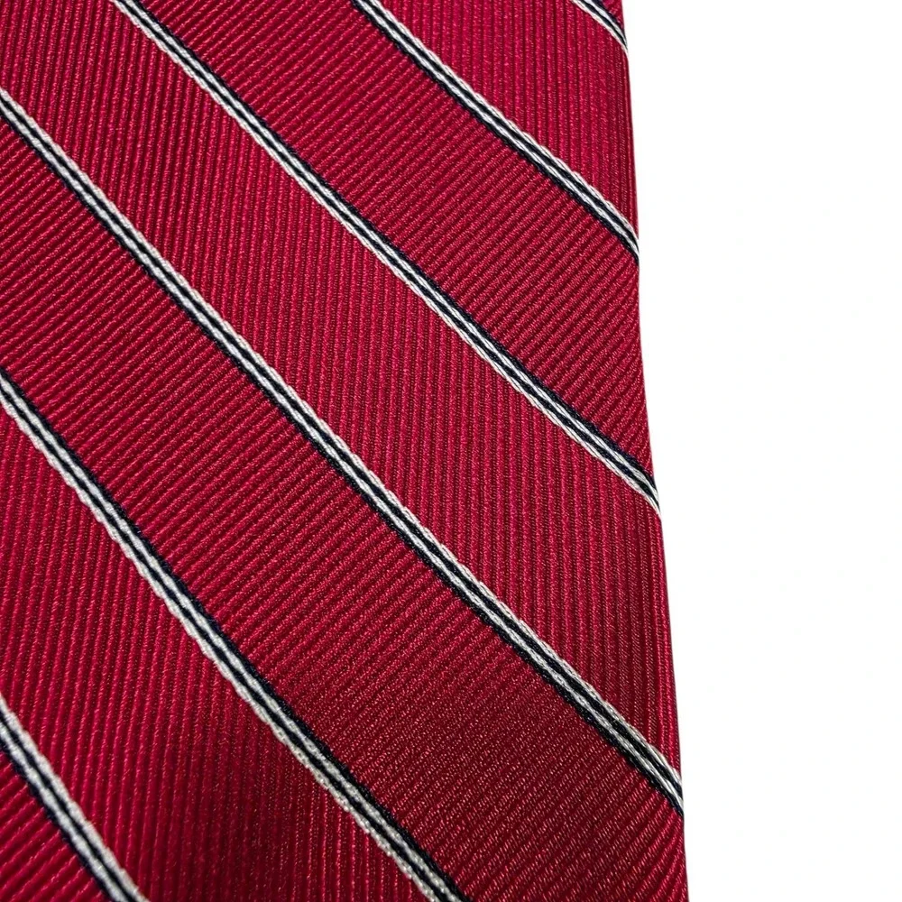 JOS. A. BANK Executive Collection Red Striped Silk Necktie‎ Mens Fashion New